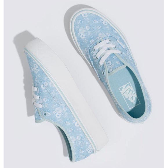 Blue/White Floral Vans - Picture 3 of 8